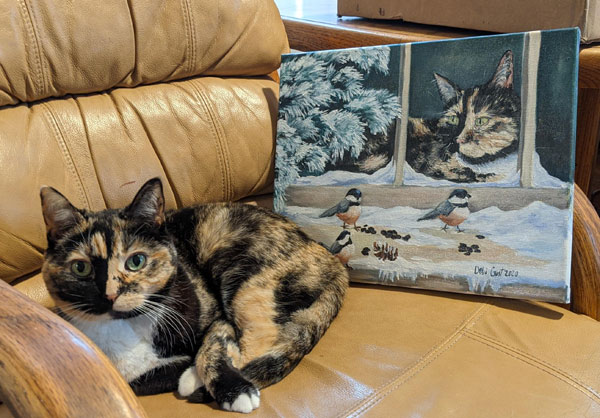 cat and portrait