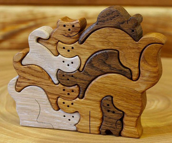 wooden cat puzzle