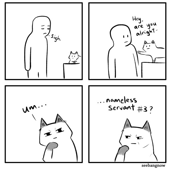 cat servant comic