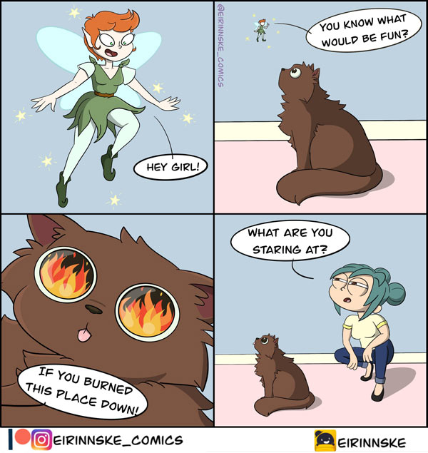 cats see invisible things comic