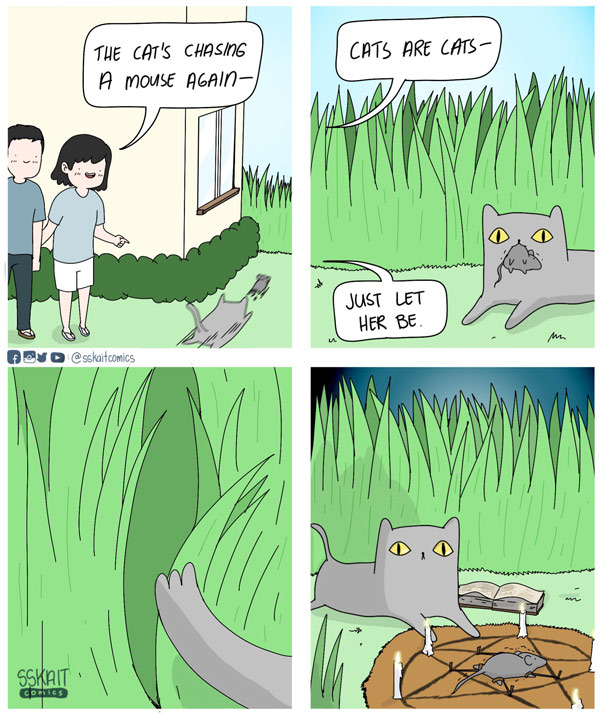 satanic cat comic