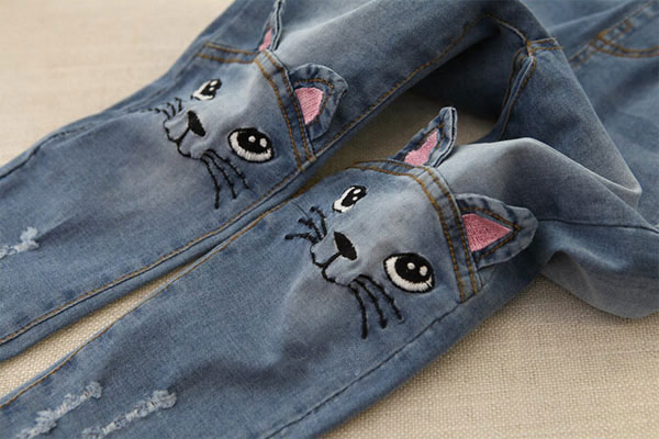 cat pants jeans art