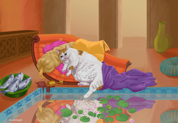 crying cat art