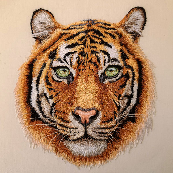 embroidered tiger