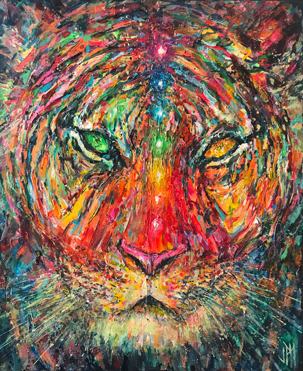 impressionist tiger painting
