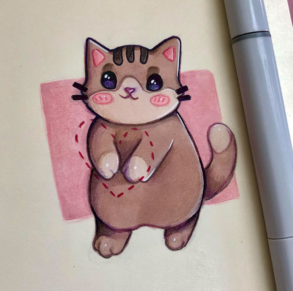 little cartoon cat