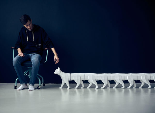 long paper cat art