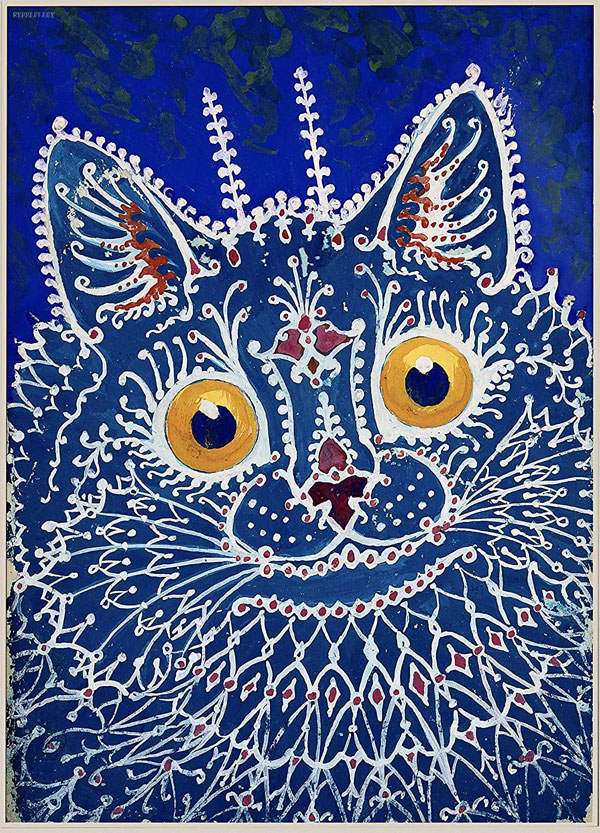 psychedelic cat art louis wain