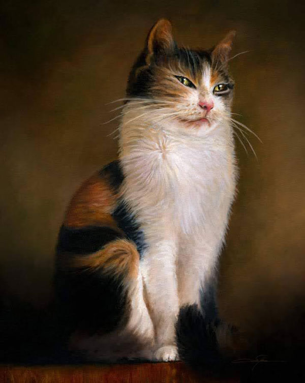 magnificent cat painting