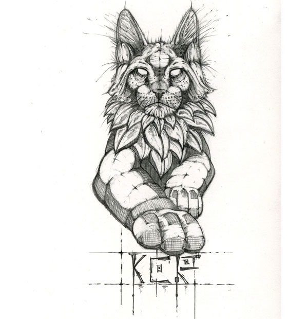 maine coon art 