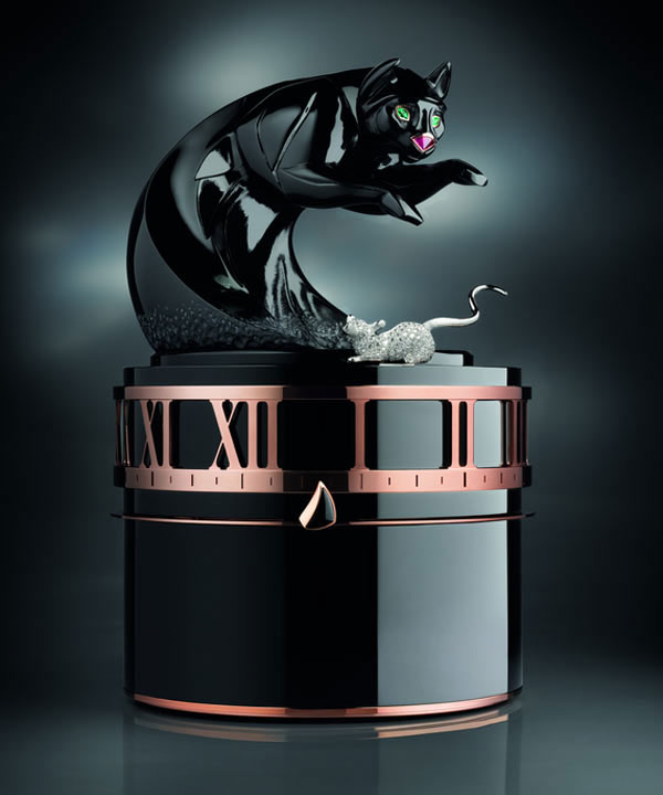 cat clock by parmigiani