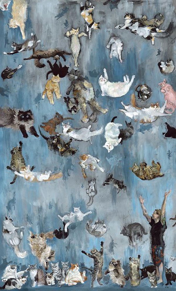 raining cats art