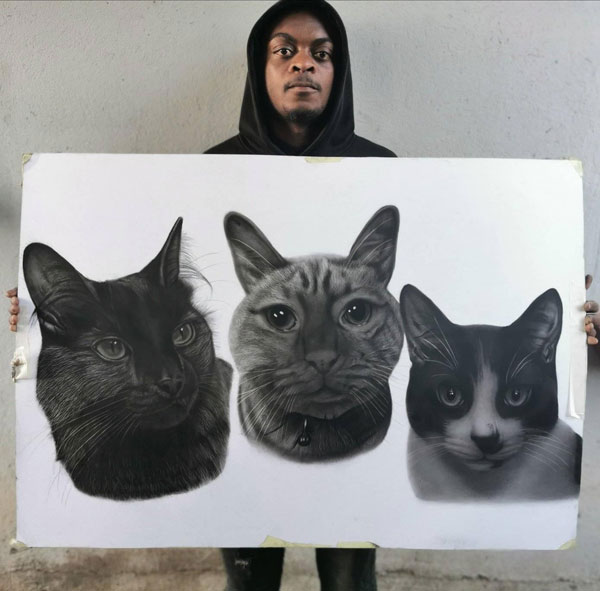 ricky dampers draws cat art