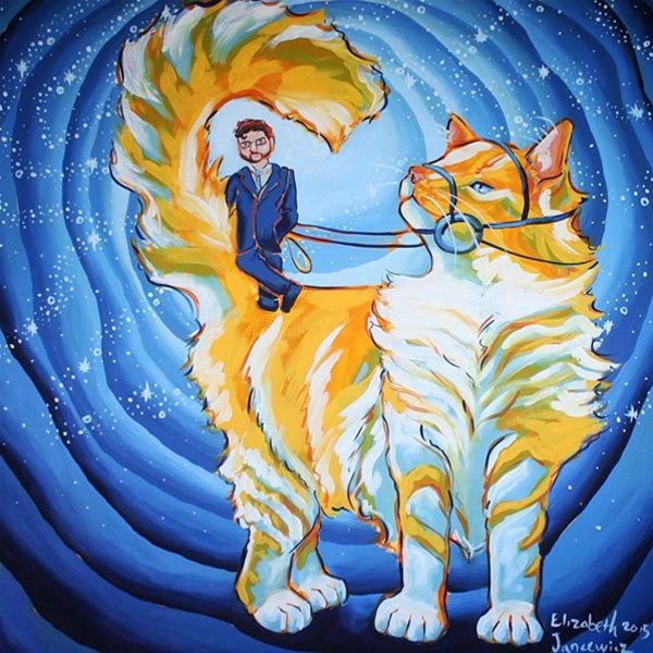 riding the cat art