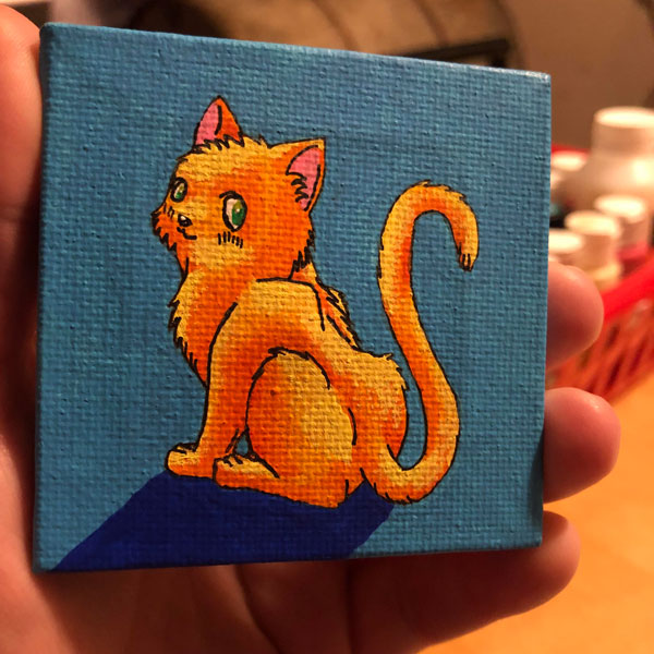 tiny cat portrait