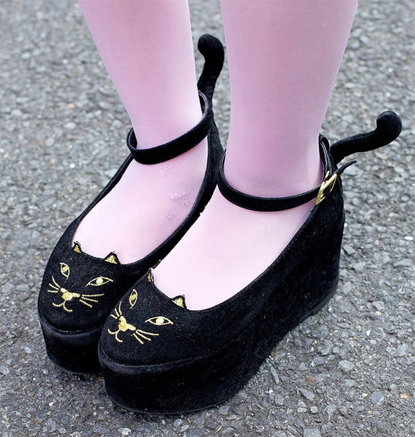 black cat shoes