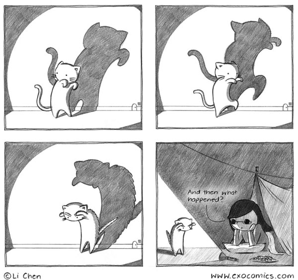 cat shadows comic