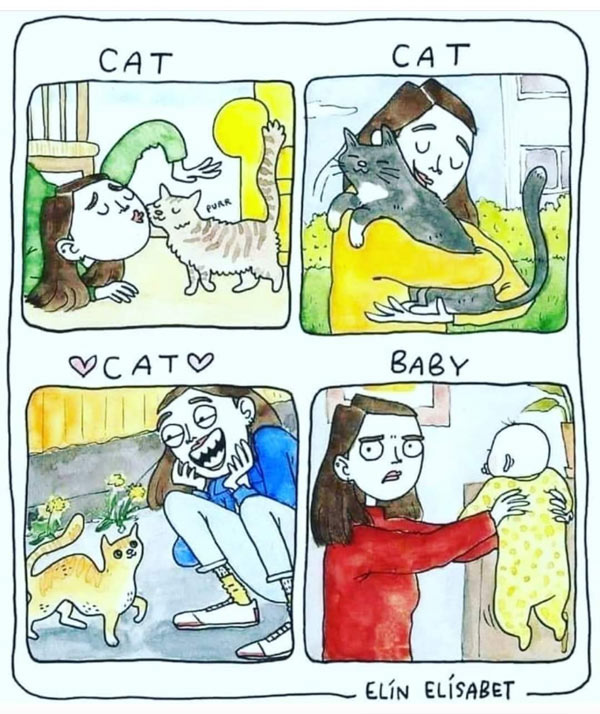 cats and babies comic