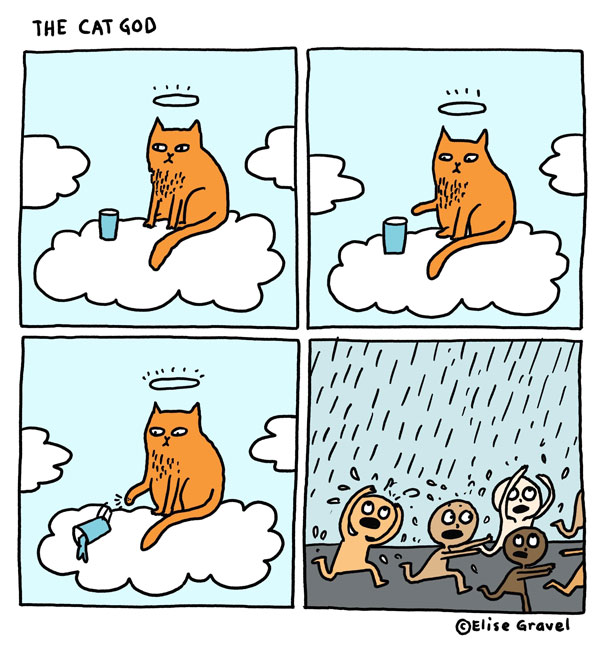 rain god cat comic