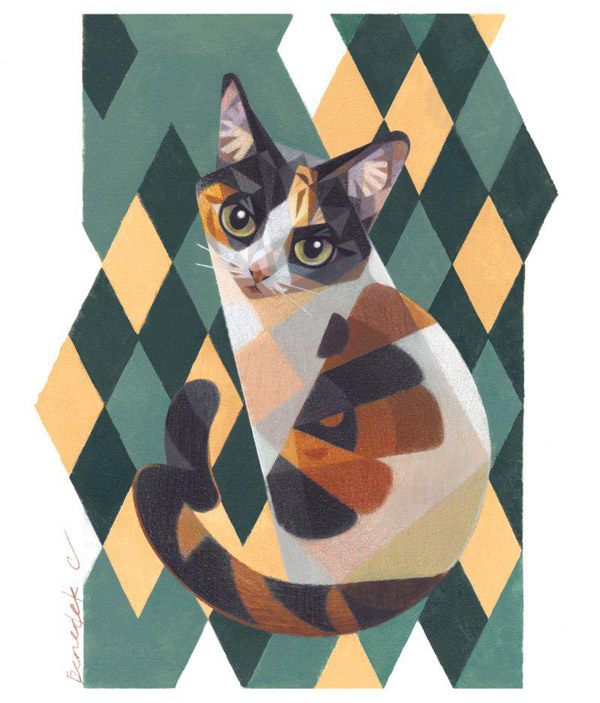 graphic cat art