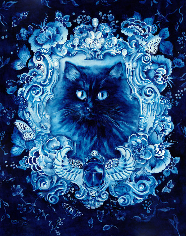 glamour puss art cat