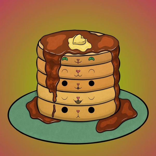 cat pancakes art