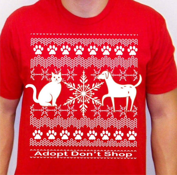 shirt xmas cat art