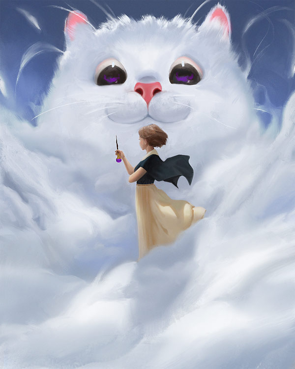 cloud cat art