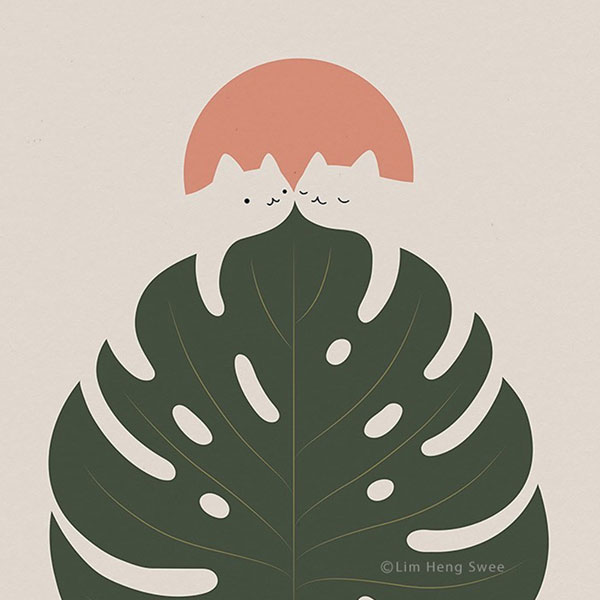 leaf cat art