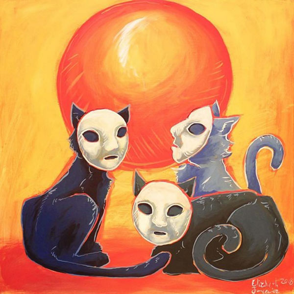 masked cat art