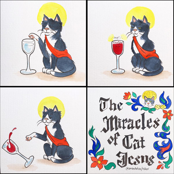 cat jesus comic