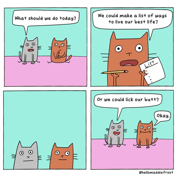 cat lick butt comic