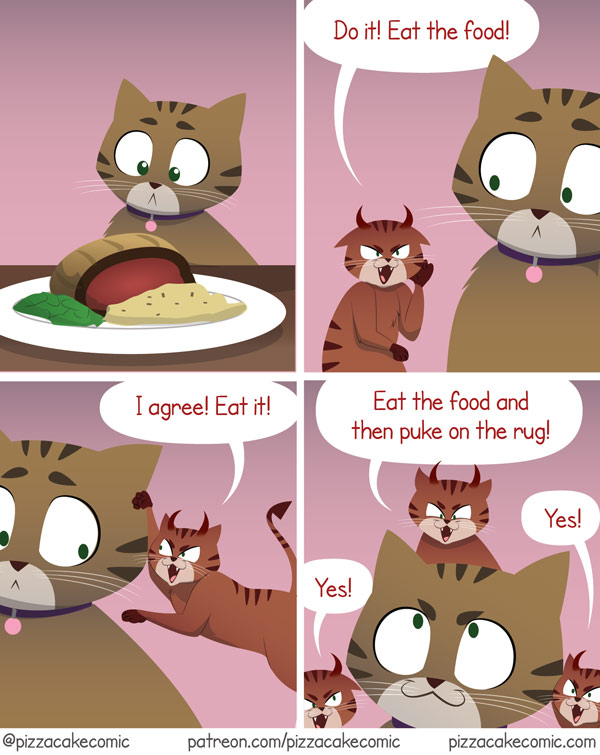 cat puke evil comic