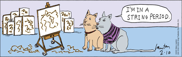 string art cat comic