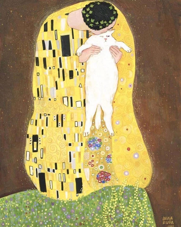 cat klimt art