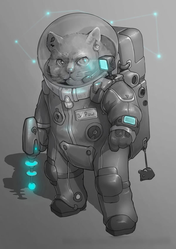 space cat art