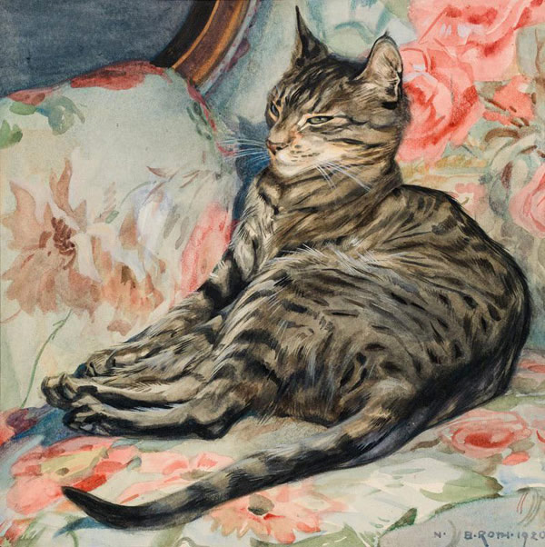 tabby cat art