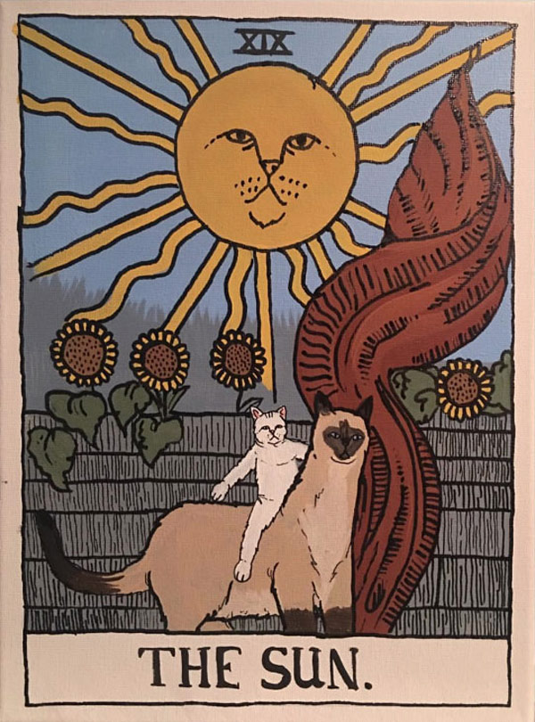 tarot card cat art