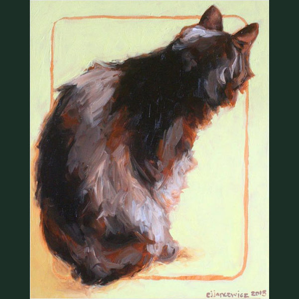 tortie cat painting