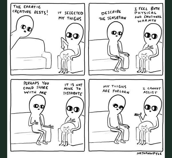 aliens and cat comic