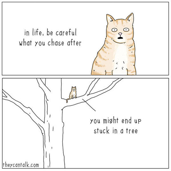 cat in tree comic