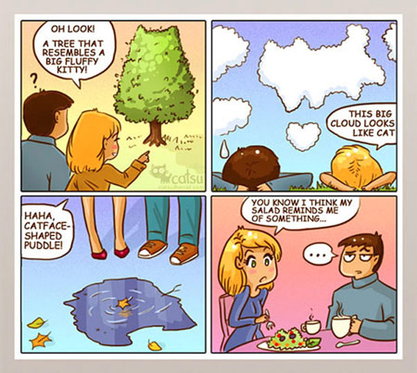 cat-shaped things comic