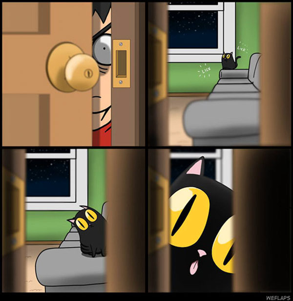 sneaky kitty comic