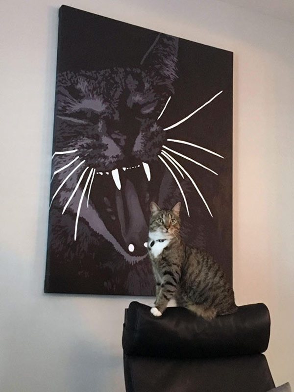 cat and cat painting 