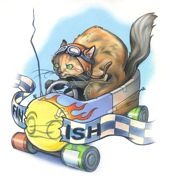 cat racer art