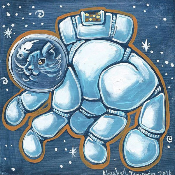 astronaut cat art