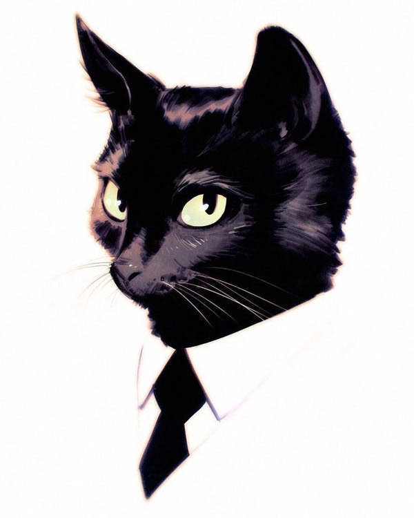 business cat art