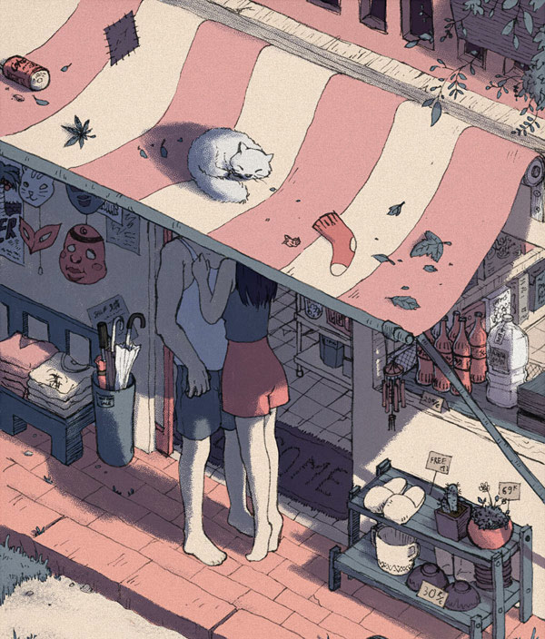 cat in the city art