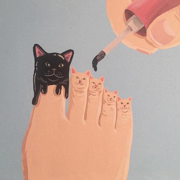 cat toenails art