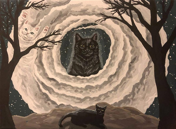 cat vortex art
